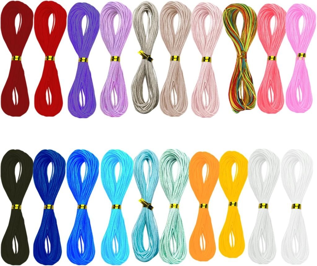 40 Colors 1mm Waxed Polyester Cord Bracelet Cord Wax Coated String for Bracelets Waxed Thread for Jewelry Making Waxed String for Bracelet Making10m for Each Color