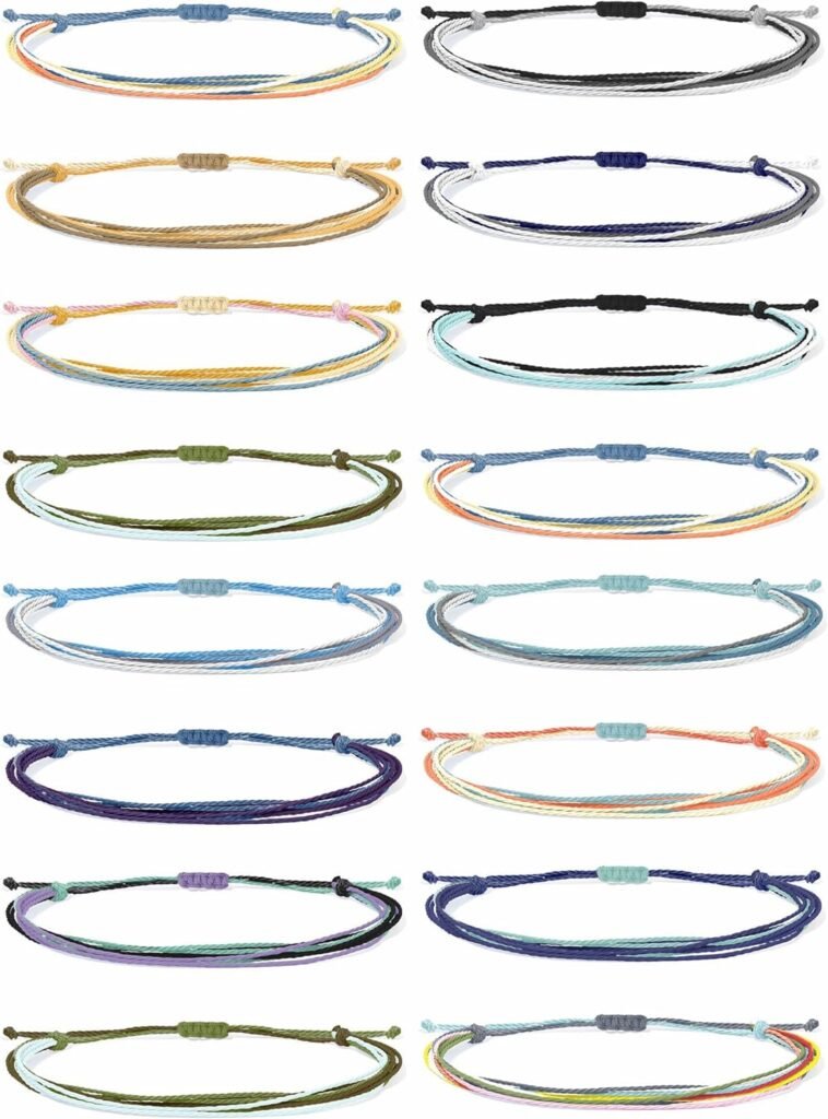 String Bracelets for Women Waterproof Summer Bracelets Outfits for Women 2024 Wave Surfer Bracelets Adjustable Beach Bracelets Summer Dresses Gifts for Teen Girls