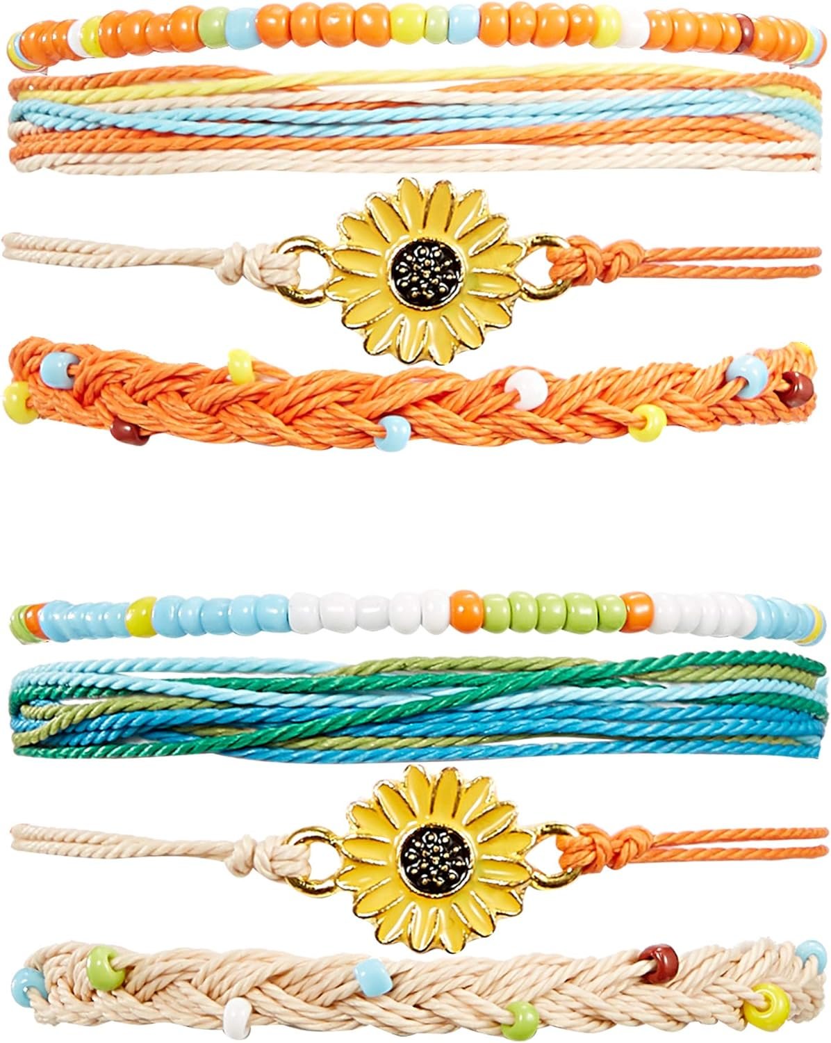2 Sets Handmade Sunflower Bracelets Review