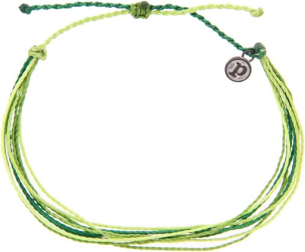 Pura Vida Anklet 100% Waterproof, Wax-Coated With Iron-Coated Copper Charm